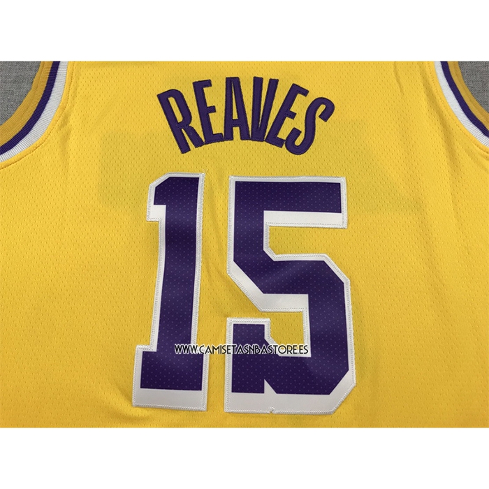 Austin Reaves NO 15 Camiseta Los Angeles Lakers Icon 2022-23 Amarillo